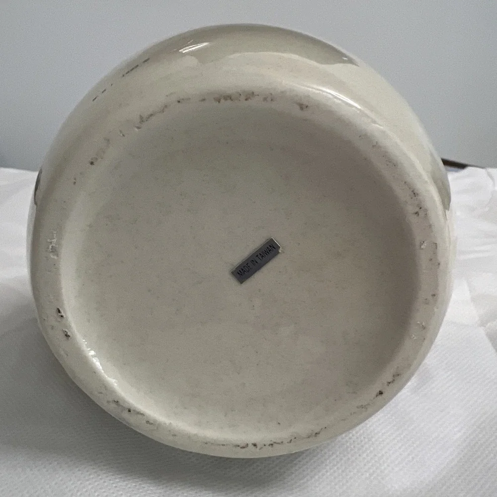 Vtg Goose Pitcher Cottagecore Geese Ducks Country Farmhouse WBI Stoneware